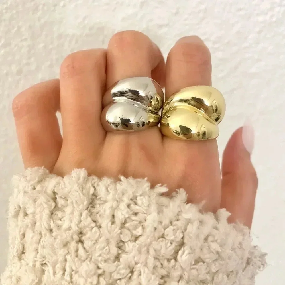 925 Sterling Silver Chunky Ring Thick Dome Ring Silver Statement Ring Bold Ring